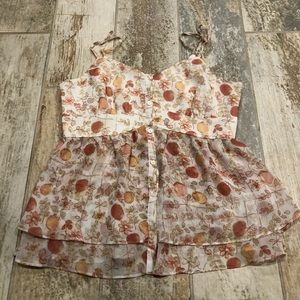 Lauren Conrad chiffon spaghetti strap top